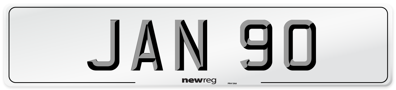 JAN 90 Number Plate from New Reg